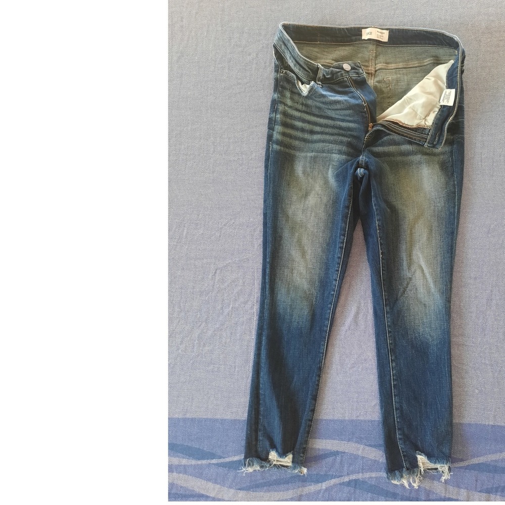 BKE Parker High Rise Ankle Skinny Raw Jeans Medium Wash ABK2292A Womens 31x23